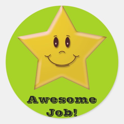 Phantastischer Job! Aufkleber (Vorderseite)