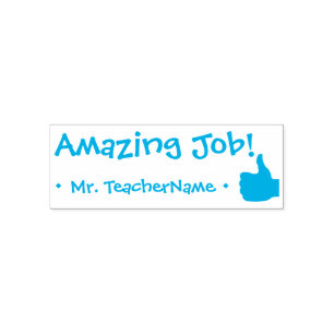 "Phantastischer Job!" + Name des Lehrers Permastempel