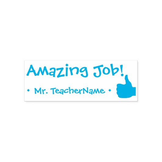 "Phantastischer Job!" + Name des Lehrers Permastempel (Design)