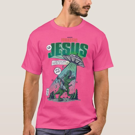 Phantastischer Jurassischer Jesus T-Shirt (Vorderseite)