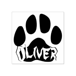 Phantastischer Katzenaufdruck mit fett geschrieben Gummistempel