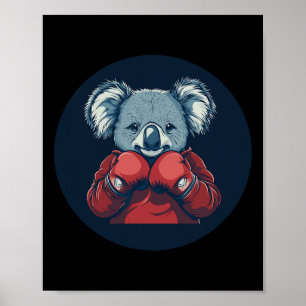 Phantastischer Koala Bear Boxer für eine Knockout Poster
