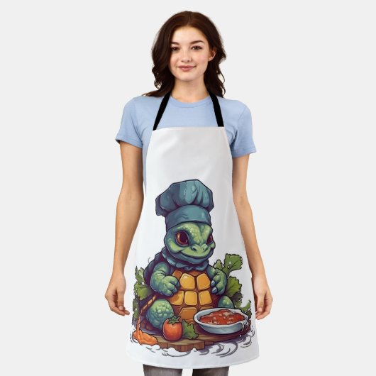 Phantastischer Koch der Schildkröte Kochen Schürze (Getragen)
