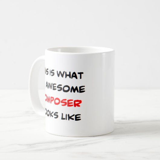 phantastischer Komponist Kaffeetasse (Vorderseite Links)