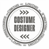 Phantastischer Kostümbildner Aufkleber (Vorderseite)