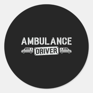 Phantastischer Krankenwagen paramedizinischer Notw Runder Aufkleber