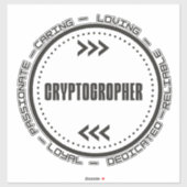 Phantastischer Kryptograph Aufkleber (Blatt)