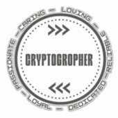 Phantastischer Kryptograph Aufkleber (Vorderseite)