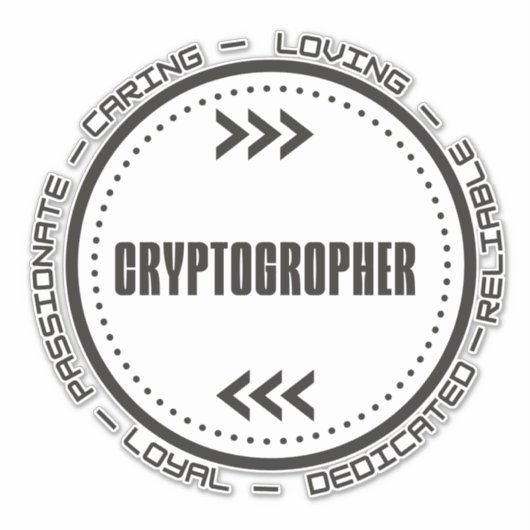 Phantastischer Kryptograph Aufkleber (Vorderseite)