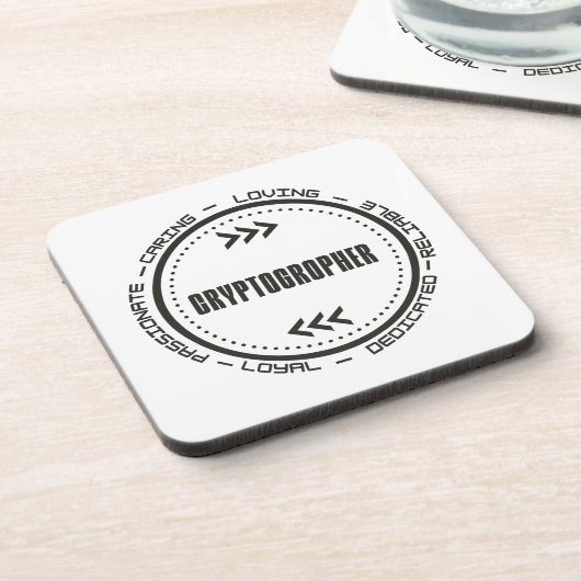 Phantastischer Kryptograph Getränkeuntersetzer (Linke Seite)