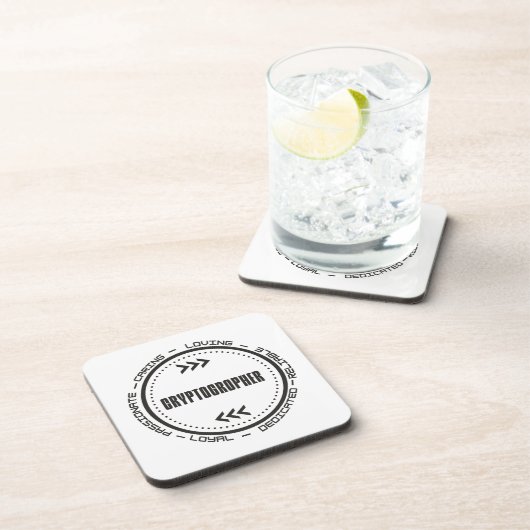 Phantastischer Kryptograph Getränkeuntersetzer (Rechte Seite)
