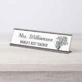 Phantastischer Lehrer aus winzigen Samen wachsen m Schreibtischnamensplakette (Vorderseite )