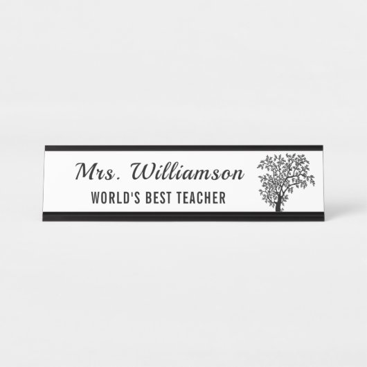 Phantastischer Lehrer aus winzigen Samen wachsen m Schreibtischnamensplakette (Vorderseite )