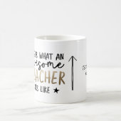 Phantastischer Lehrer - Geschenk für moderne Typog Kaffeetasse (Mittel)
