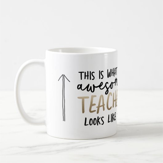 Phantastischer Lehrer - Geschenk für moderne Typog Kaffeetasse (Links)