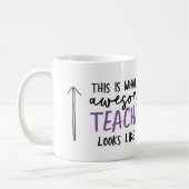 Phantastischer Lehrer Moderne Typografie lila Gesc Kaffeetasse (Links)