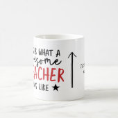 Phantastischer Lehrer, modernes Typografie-Geschen Kaffeetasse (Mittel)