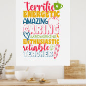 Phantastischer Lehrertag Gekümmert Lehrer Poster (Küche)