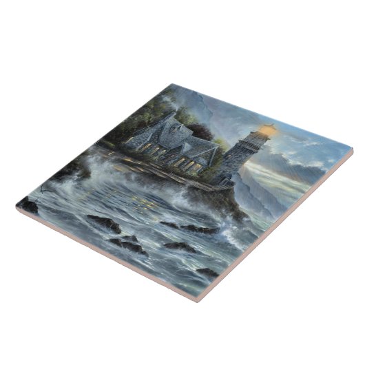 phantastischer Leuchtturm Fliese (Seite)