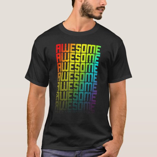 Phantastischer Lgbtq+-Regenbogen-Gay Pride Textfad T-Shirt (Vorderseite)