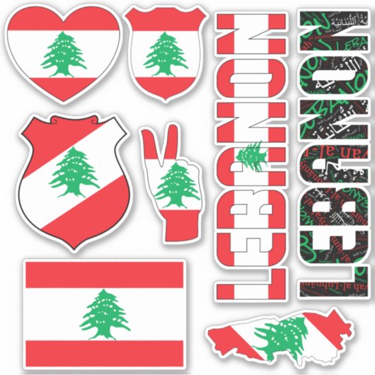 Phantastischer Libanon - Staatssymbole Aufkleber (Vorderseite)