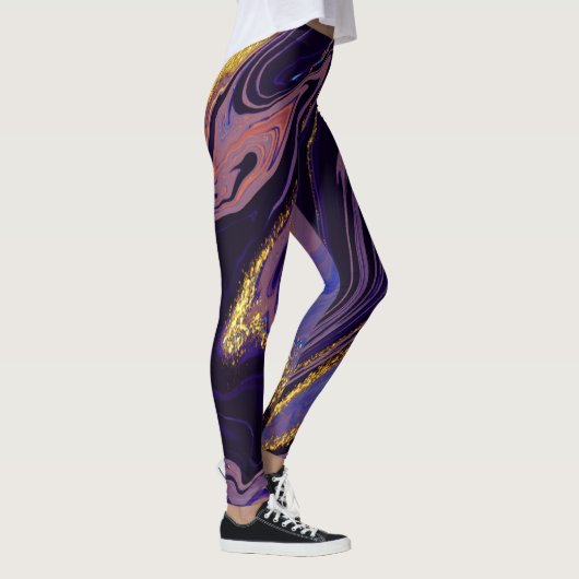 Phantastischer Lila MarbleLeggings Leggings (Rechts)