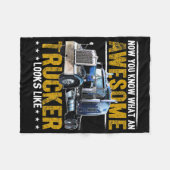 Phantastischer LKW-Fahrer für Männer und Lastkraft Fleecedecke (Vorderseite (Horizontal))