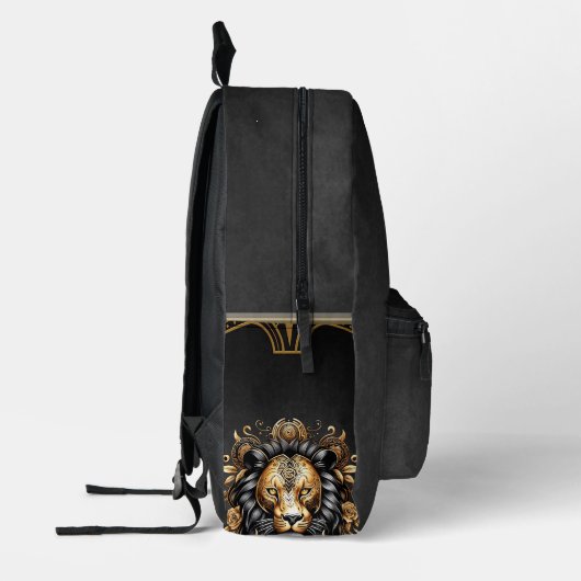 Phantastischer majestätischer Löwe Bedruckter Rucksack (Links)
