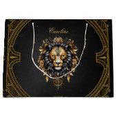 Phantastischer majestätischer Löwe Große Geschenktüte (Vorderseite)