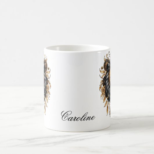 Phantastischer majestätischer Löwe Kaffeetasse (Mittel)