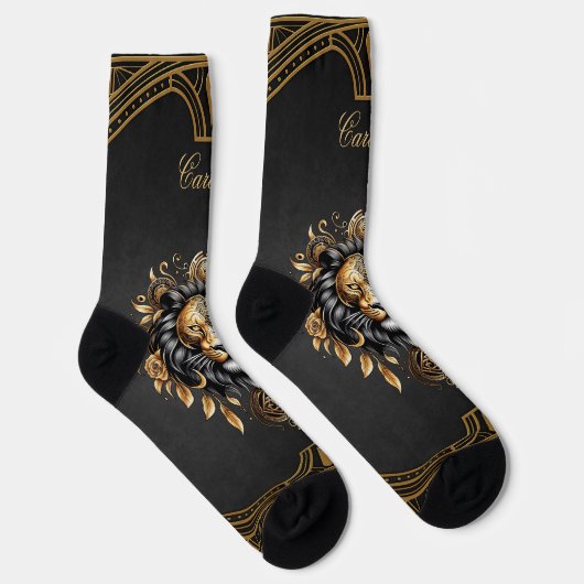 Phantastischer majestätischer Löwe Socken (Rechts)