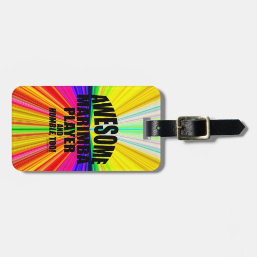 Phantastischer Marimba Player Gepäcktag Gepäckanhänger (Vorderseite horizontal)