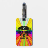 Phantastischer Marimba Player Gepäcktag Gepäckanhänger (Rückseite vertikal)