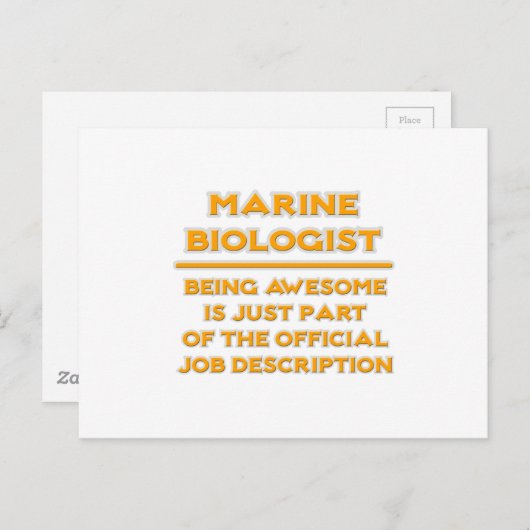 Phantastischer Meeresbiologe .. Stellenbeschreibun Postkarte (Vorne/Hinten)