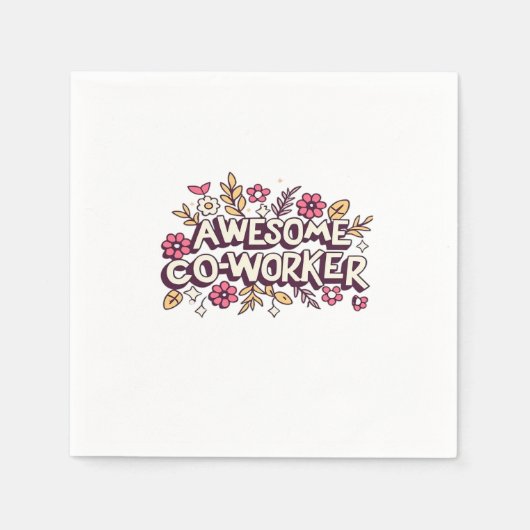 Phantastischer Mitarbeiter, Kollege, Geschenk, Bes Serviette (Vorderseite)