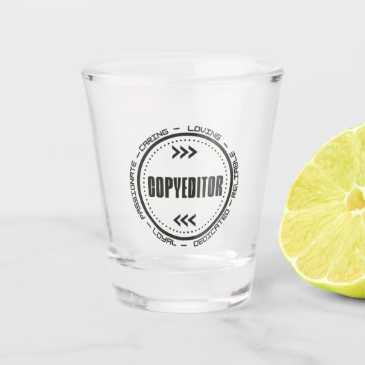 Phantastischer Mitarbeiter Schnapsglas (Vorderseite)