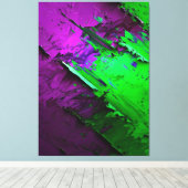 Phantastischer Mix aus grün und lila abstrakt Leinwanddruck (Insitu (Holzboden))
