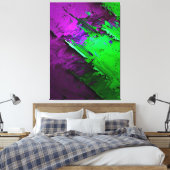 Phantastischer Mix aus grün und lila abstrakt Leinwanddruck (Insitu (Schlafzimmer))