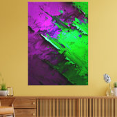 Phantastischer Mix aus grün und lila abstrakt Leinwanddruck (Insitu (Wohnzimmer))