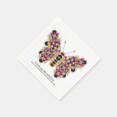Phantastischer Monarch Butterfly Quilt Muster Napk Serviette (Ecke)