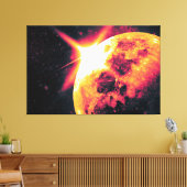 Phantastischer Mond auf einzigartige Weise Foto Leinwanddruck (Insitu (Wohnzimmer))
