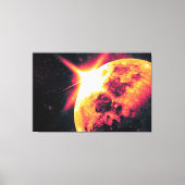 Phantastischer Mond auf einzigartige Weise Foto Leinwanddruck (Vorderseite)