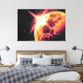 Phantastischer Mond auf einzigartige Weise Foto Leinwanddruck (Insitu (Schlafzimmer))