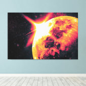 Phantastischer Mond auf einzigartige Weise Foto Leinwanddruck (Insitu (Holzboden))