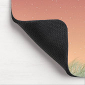 Phantastischer Mond und ein stummer Sternenhimmel. Mousepad (Ecke)