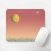 Phantastischer Mond und ein stummer Sternenhimmel. Mousepad (Mit Mouse)