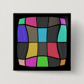 Phantastischer mondrischer Stil Moderne Design Button (Vorderseite)
