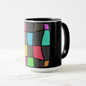 Phantastischer mondrischer Stil Moderne Design Tasse (VorderseiteRechts)