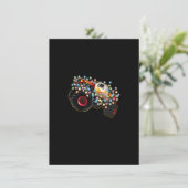 Phantastischer Monster-Lkw mit Weihnachtsbeleuchtu Einladung (Stehend Vorderseite)