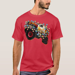 Phantastischer Monster-Lkw mit Weihnachtsbeleuchtu T-Shirt